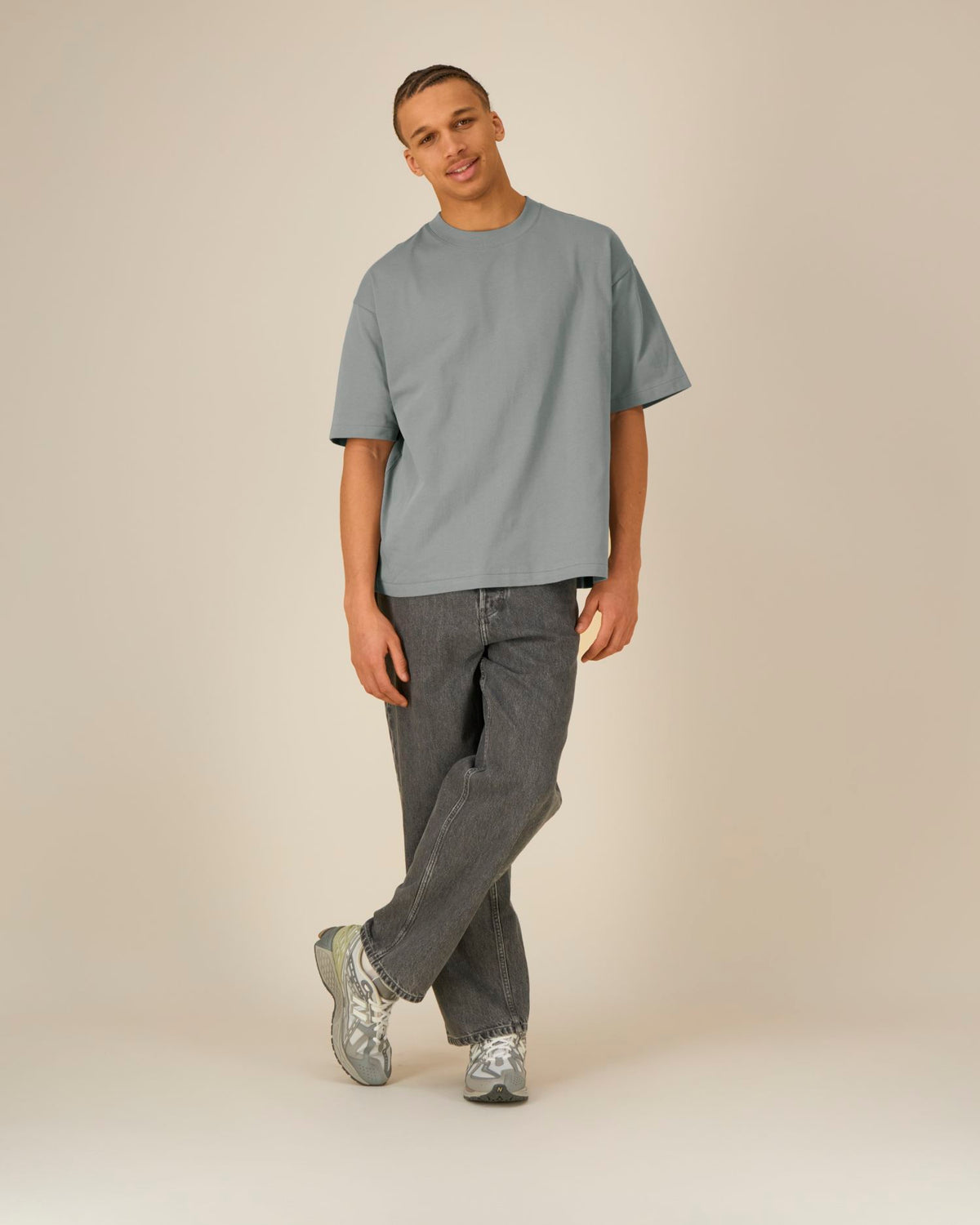 TLKS Asher Over-sized T-paita - Misty Grey