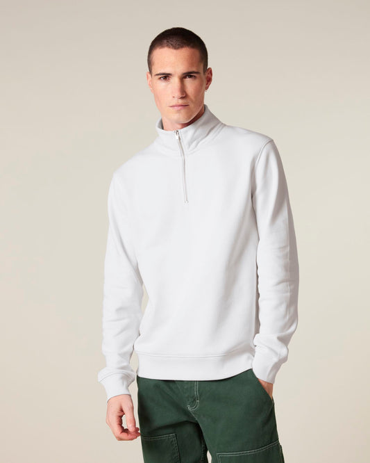 TLKS Trucker Quarterzip - White