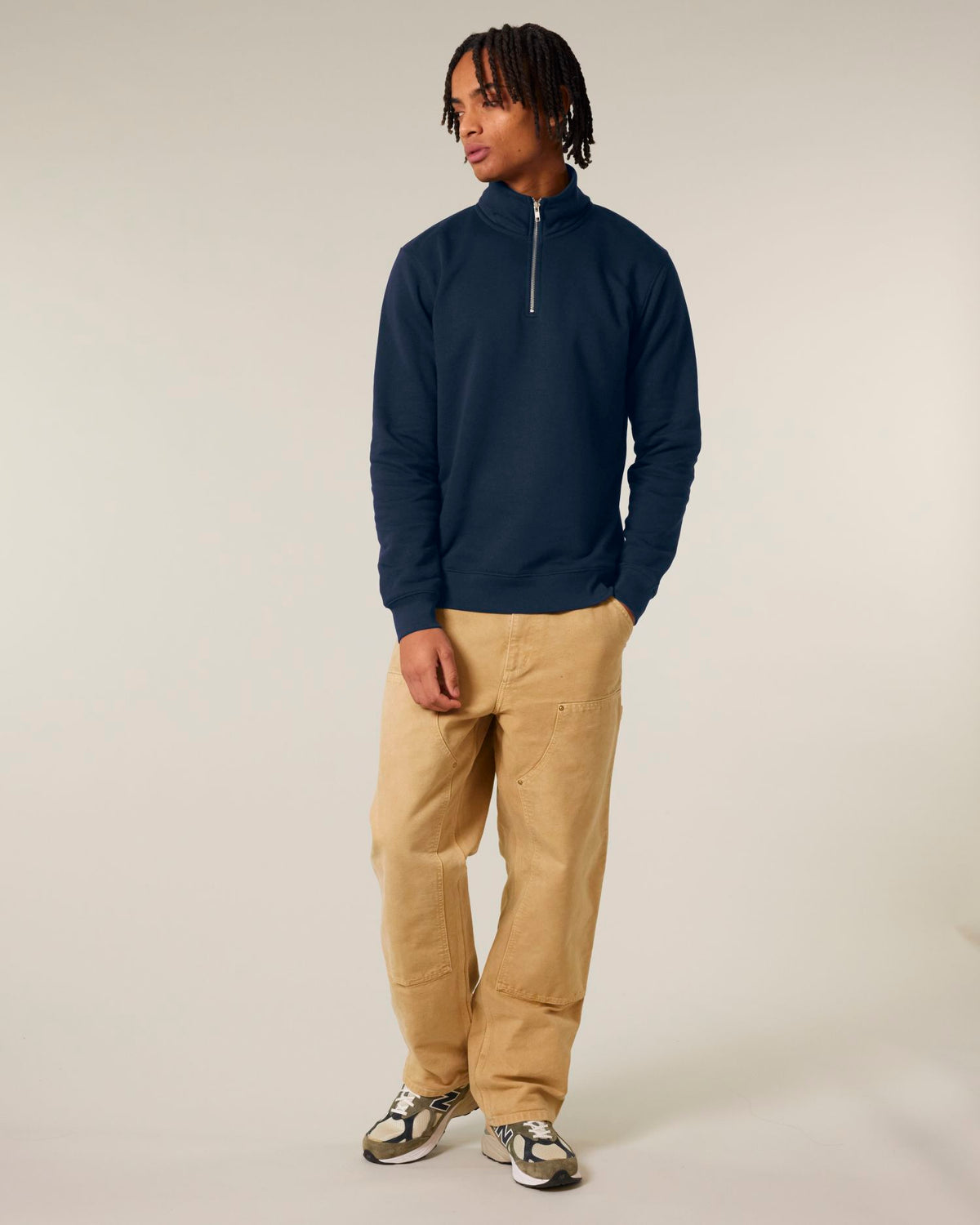 TLKS Trucker Quarterzip - French Navy